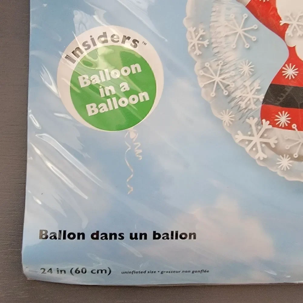Balloon in a Balloon. Santa and Reindeer and Snowman Foil Balloons.